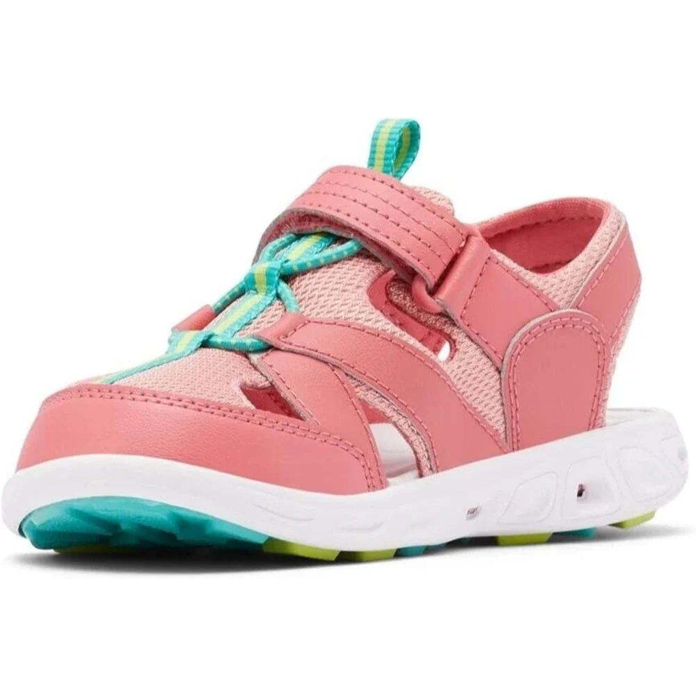 Columbia TechSun Sport Sandals Youth Girls 3 Salmon Pink Omni Grip NEW